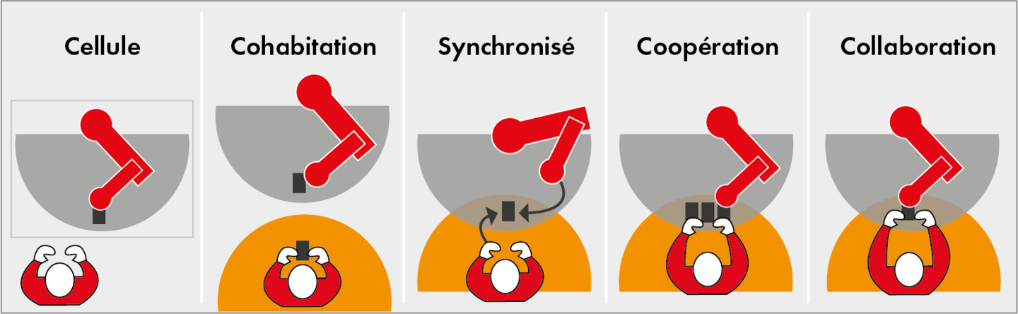 Les niveaux de collaboration entre l’homme et le robot