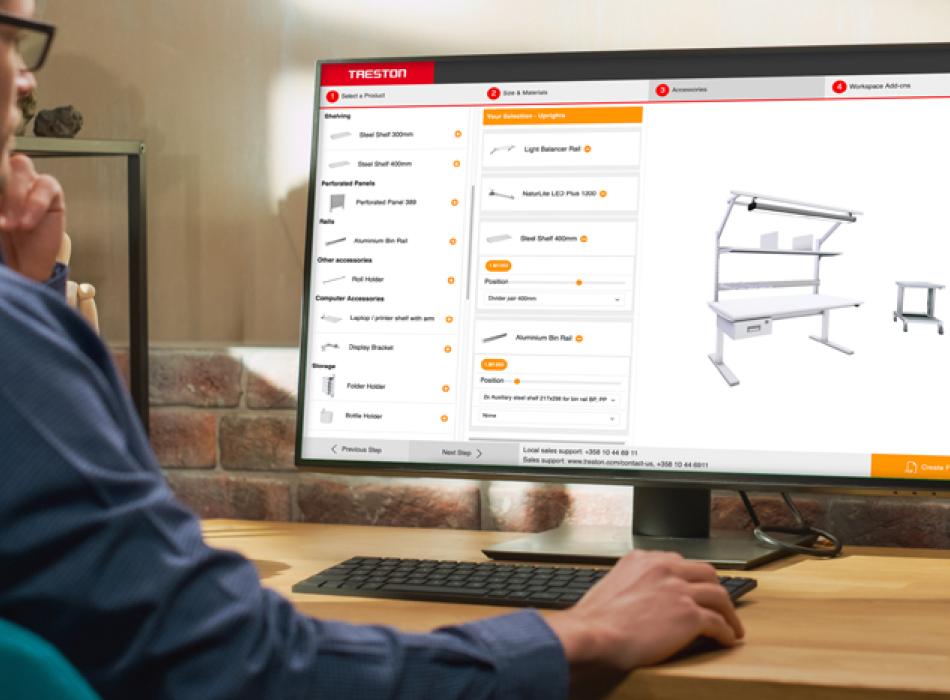 Configurateur 3D – conception de l'espace de travail
