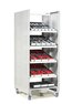 Treston Tower storage and workstation unit with castors and flow-through shelves