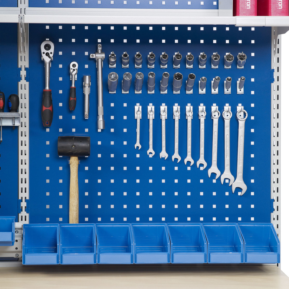 Lot De 2 Porte-outils Muraux 40 Cm Avec 23 Trous - Support Pour Tournevis, Pinces, Clés - Parfait Garage, Atelier, établi